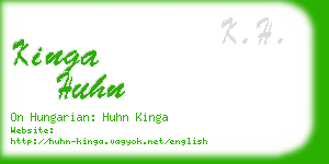 kinga huhn business card